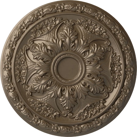 Baile Ceiling Medallion (Fits Canopies Up To 3 1/4), Hand-Painted Warm Silver, 20OD X 1 5/8P